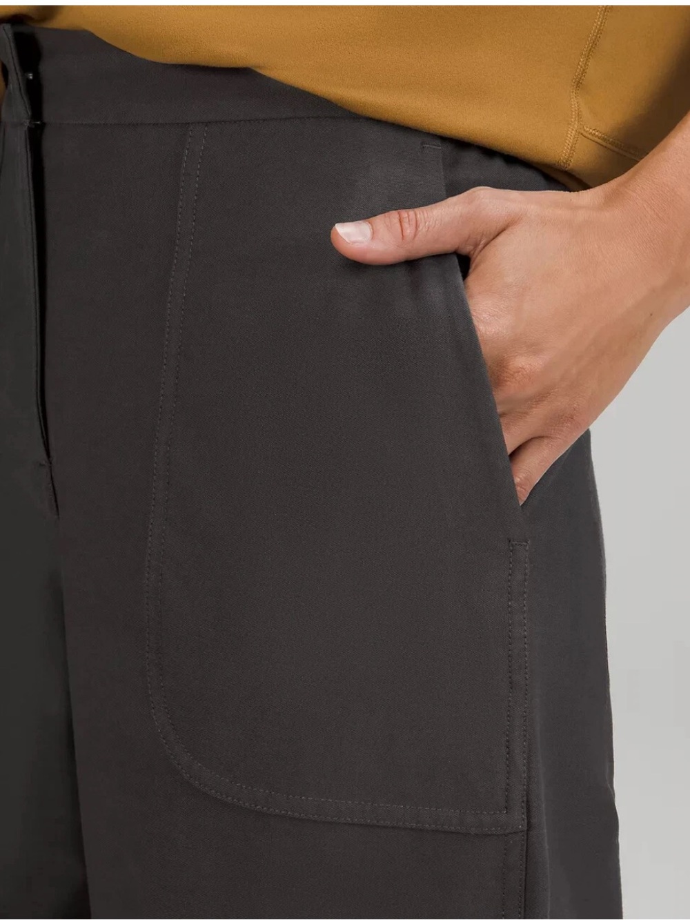 Lululemon Light Utilitech Cargo Pocket High Rise Crop Dark Gray Size 29 - Picture 3 of 11
